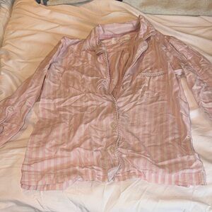 Victoria's Secret Pink Striped Pajama Top and pant set